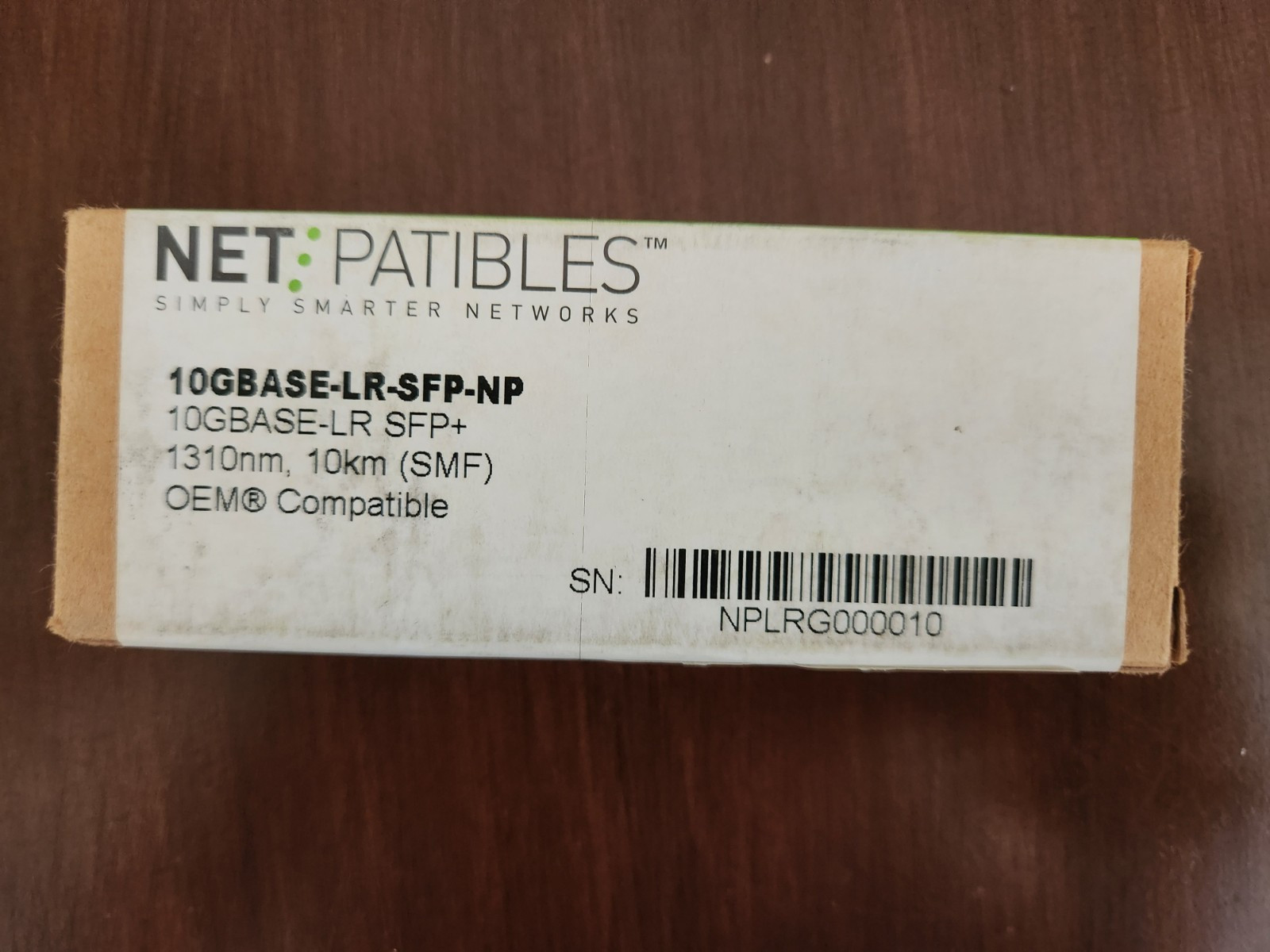 Net Patibles 10GBase-LR SFP+ 1310nm, 10km (SMF) OEM Compatible 10GBASE-LR-SFP-NP