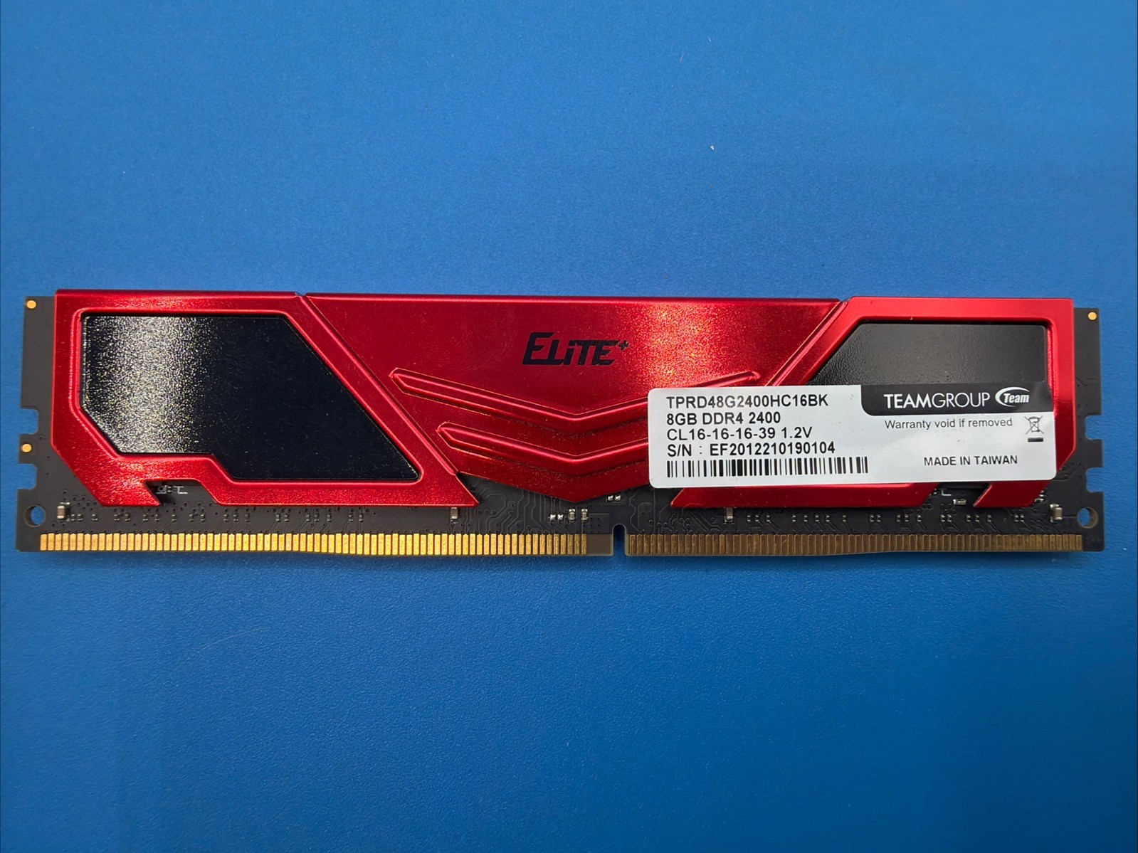 Team Group Elite Plus 8GB DDR4 2400MHz CL16 Desktop RAM TPRD48G2400HC16BK