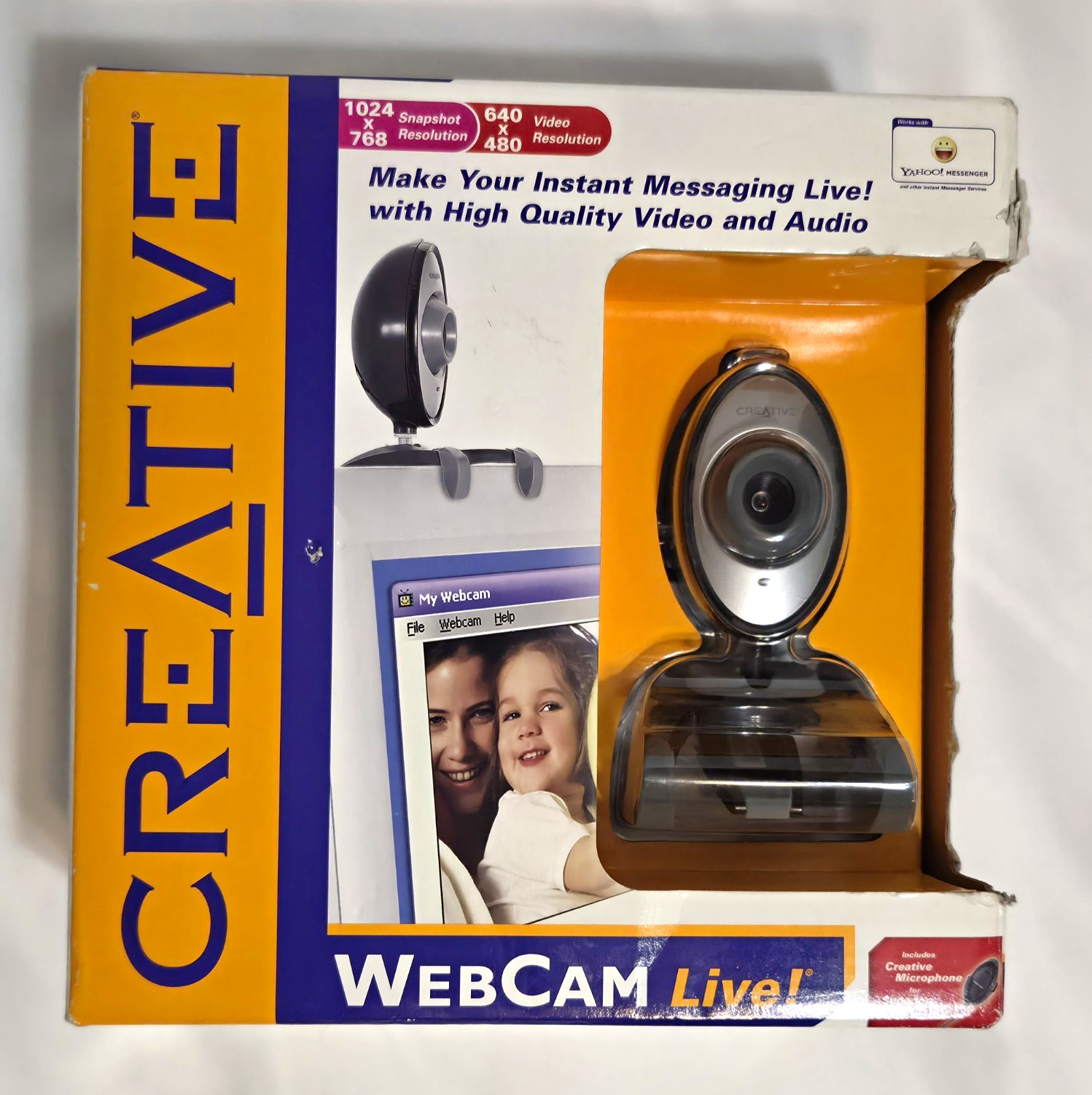 Creative WebCam Live VF0050 USB 1.1 640x480 30fps Mic Manual Focus