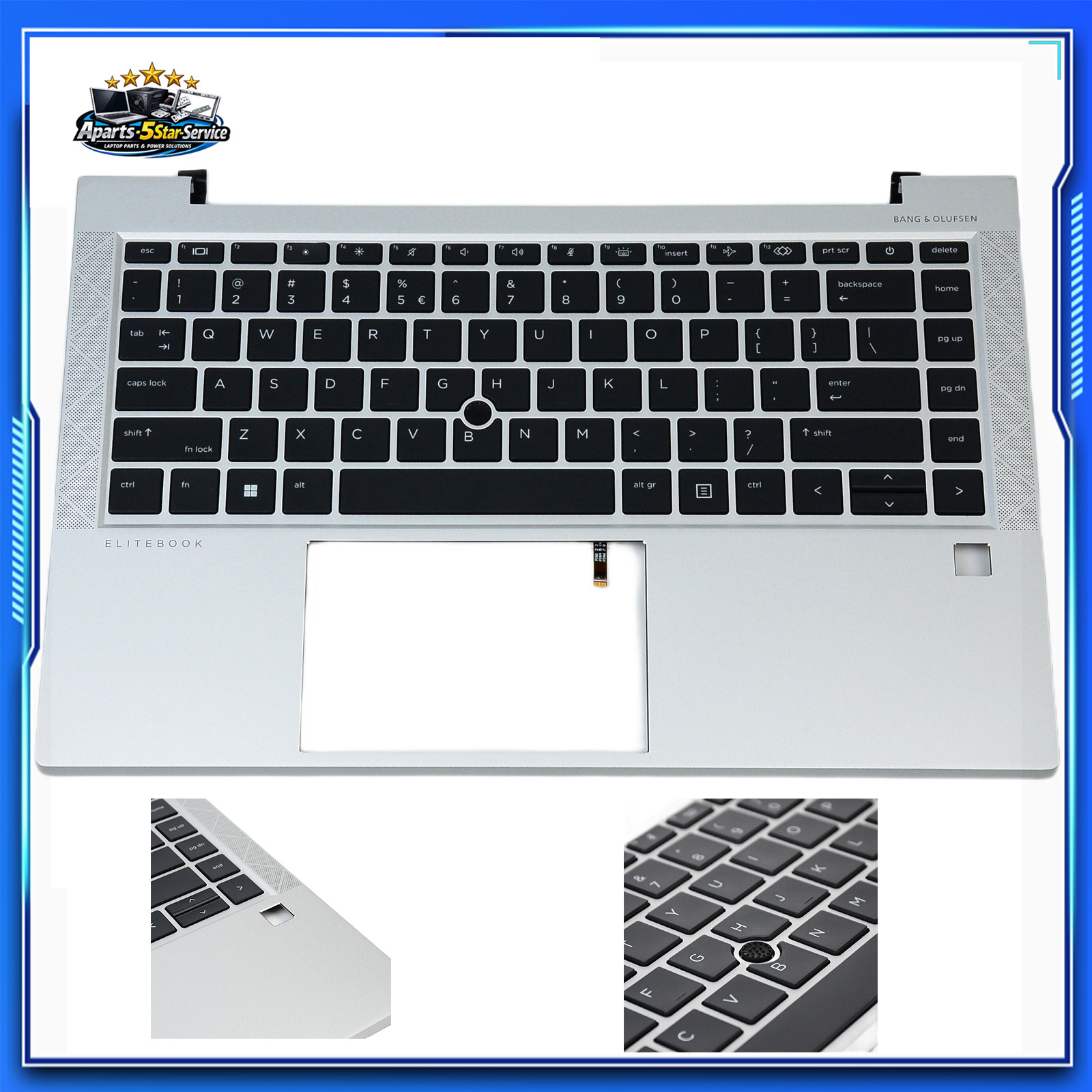 New English Keyboard with Backlit Palmrest for HP EliteBook 840 G7 G8 M07090-001