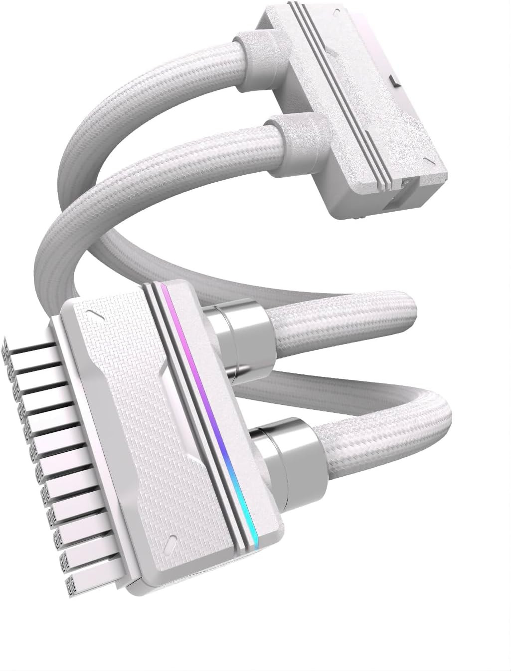 EZDIY-FAB UNIFAS ARGB 24-Pin PSU Extension Cable, Unified Dual-Tube, White