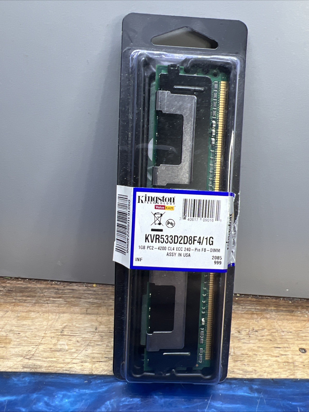 Kingston 1GB PC2-4200 ECC CL4 240-Pin DIMM Memory Module KVR533D2D8F4/1G