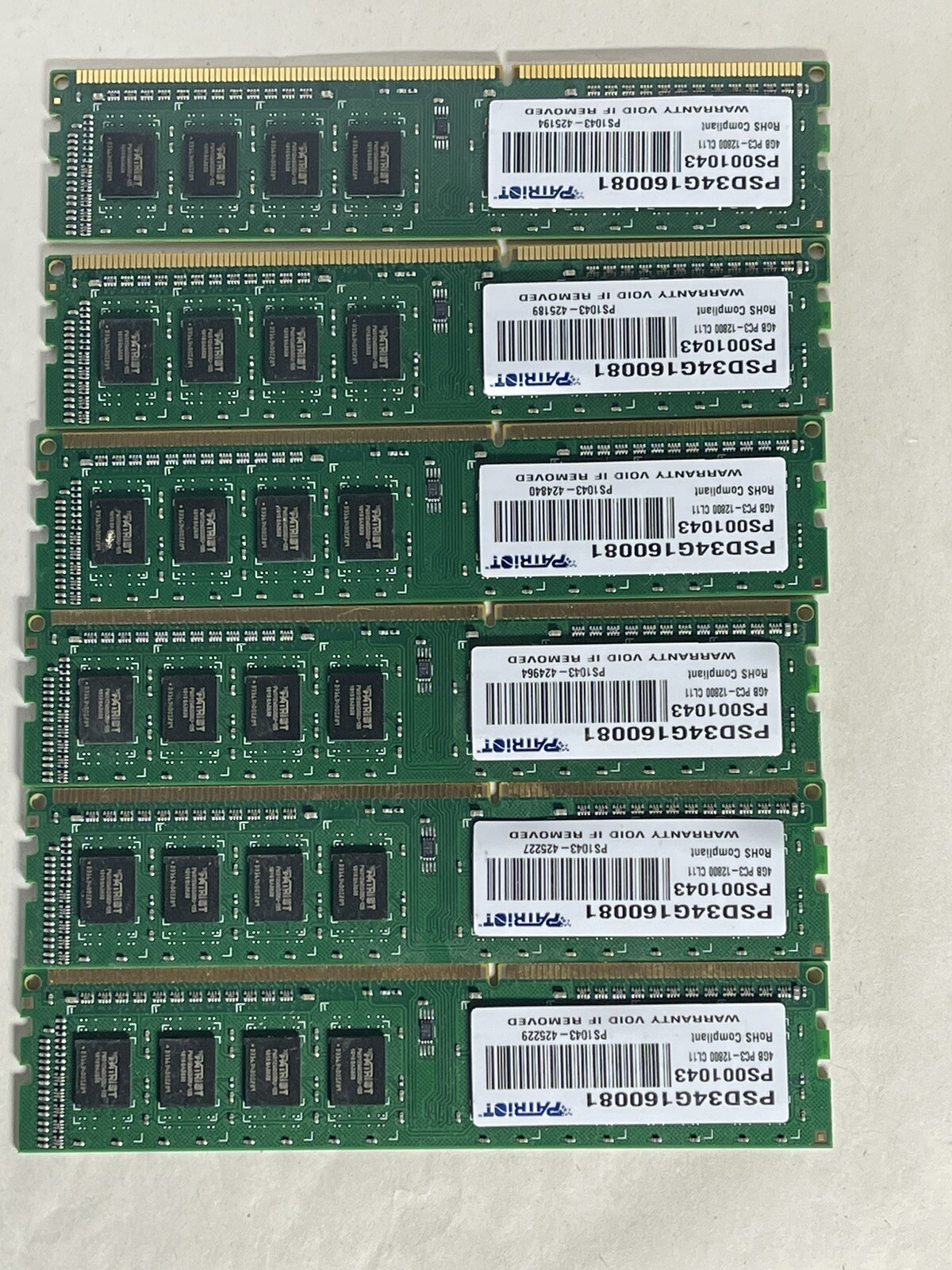 Patriot 24GB (6X4GB) PS1043 240-Pin Desktop RAM PS001043