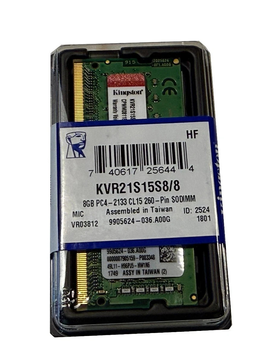 New Sealed Kingston KVR21S15S8/8 8GB DDR4 2133MHz SODIMM  Memory For Laptops