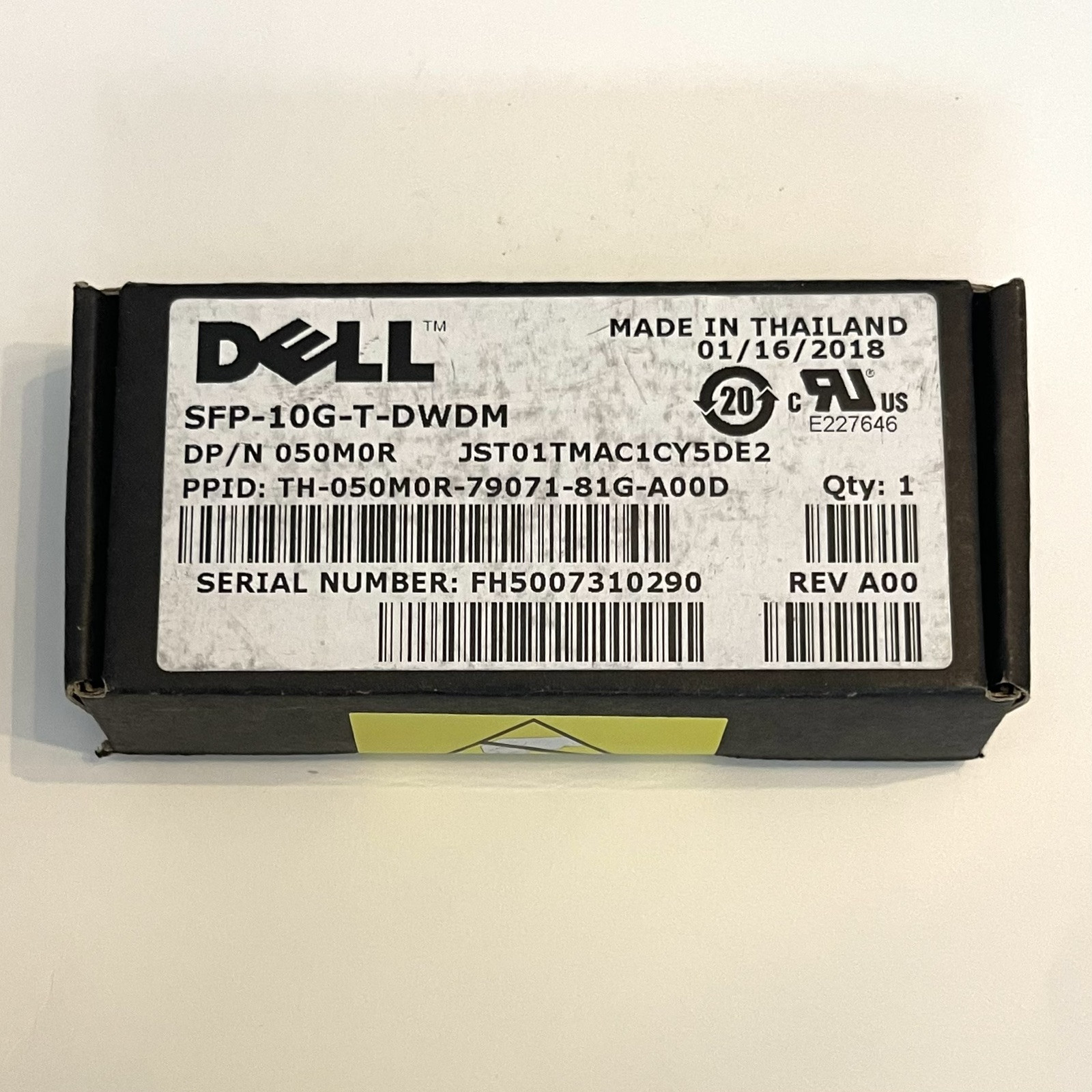 NEW Dell SFP-10G-T-DWDM  050M0R SFP+ Tunable Networking Transceiver