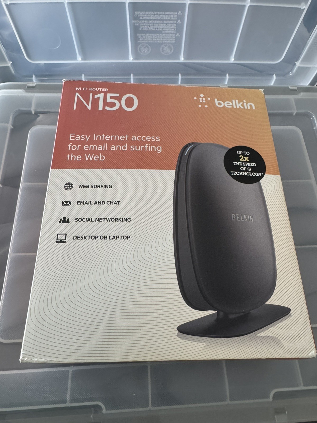 Belkin N150 Wireless Wi-Fi Router 4 Port 2.4 GHz Easy Internet Access