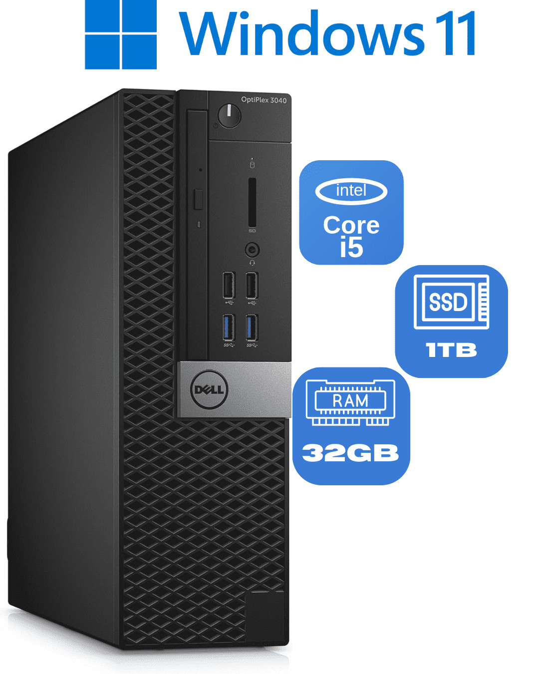 Dell Pre-Owned DELL OPTIPLEX 5050 SFF DESKTOP I5-7500 32GB DDR4 RAM 1TB SSD