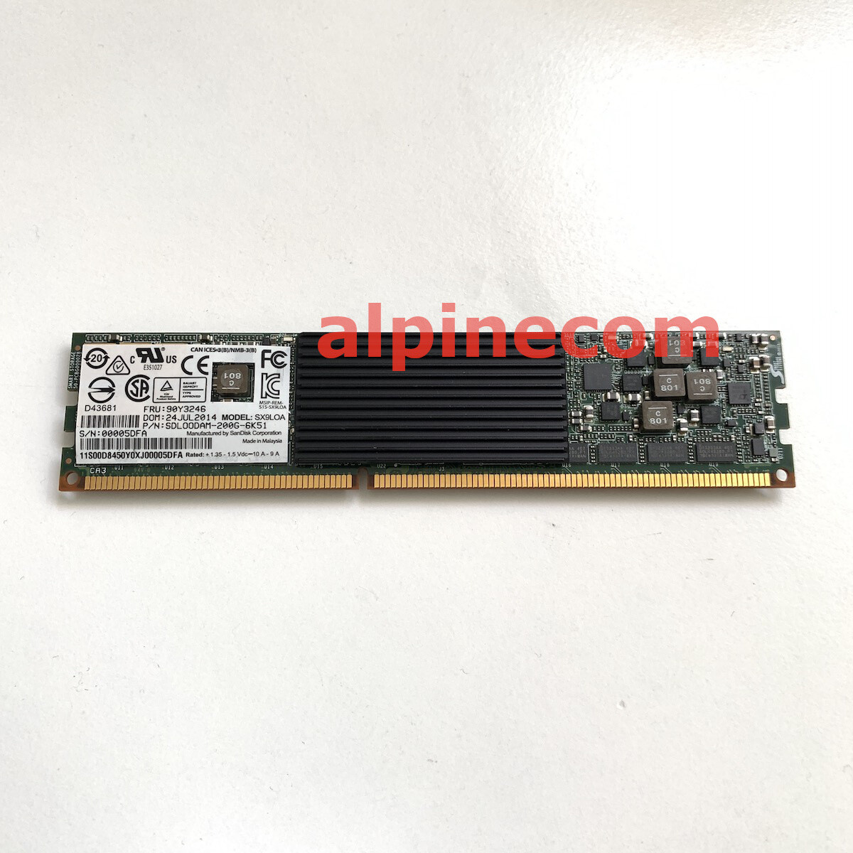 NEW IBM LENOVO EXFLASH 200GB DDR3 SSD STORAGE DIMM 90Y3246 SX9LOA SDL00DAM-200G
