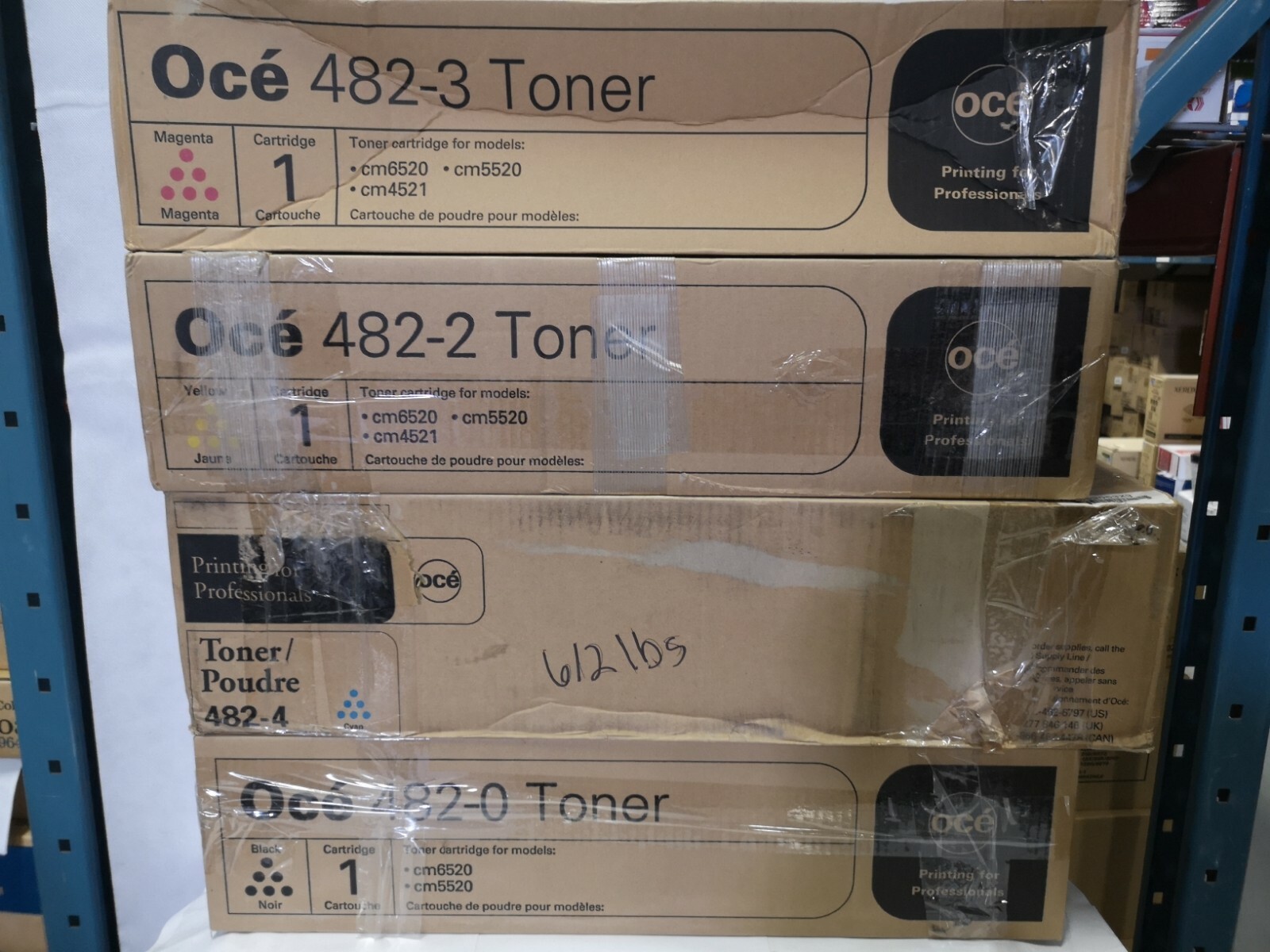 Genuine OCE 482-0 482-2 482-3 482-4 Toner Cartridges (1 Set)