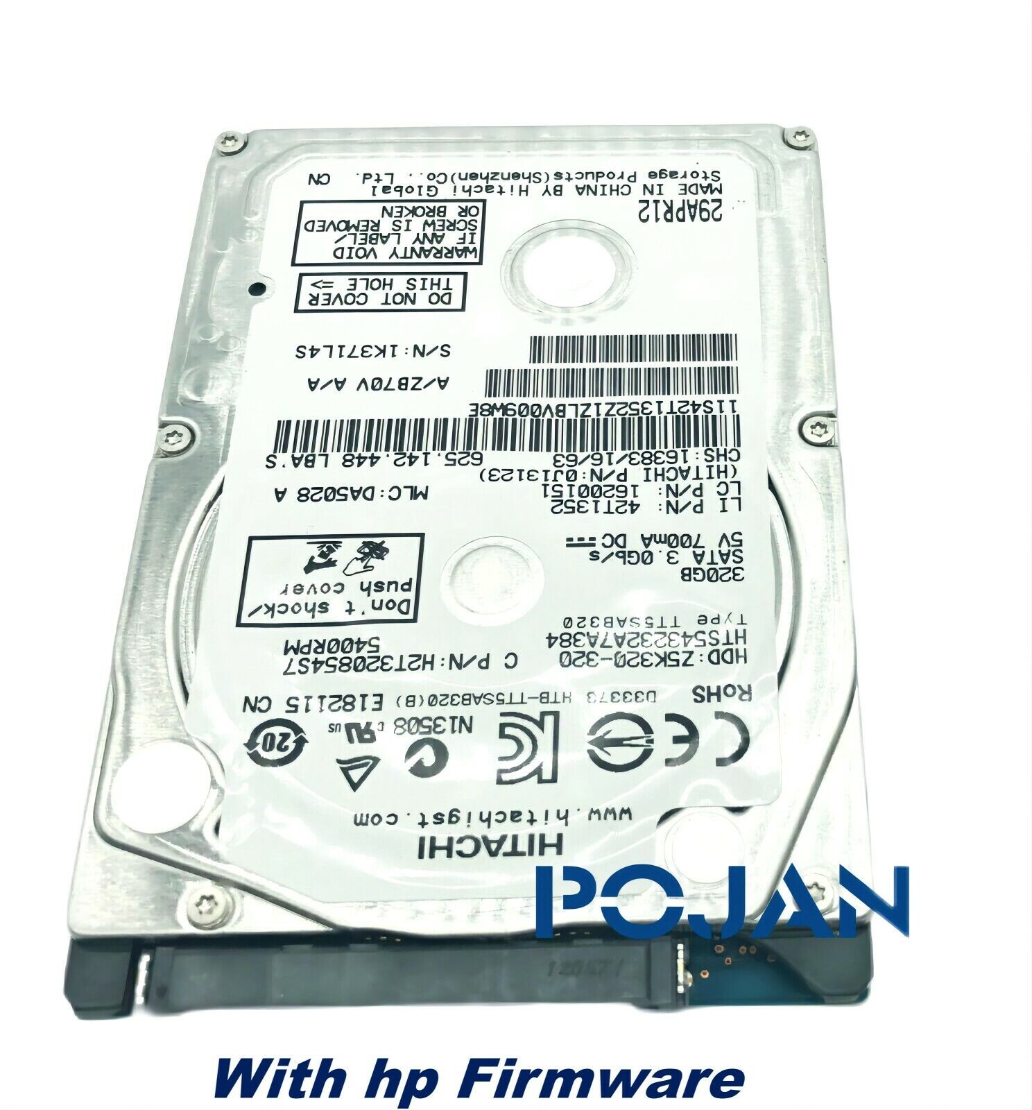 Hard Disk Drive Fit for HP Designjet T1100 T610 ps Q6683-67030 SATA HDD 320G