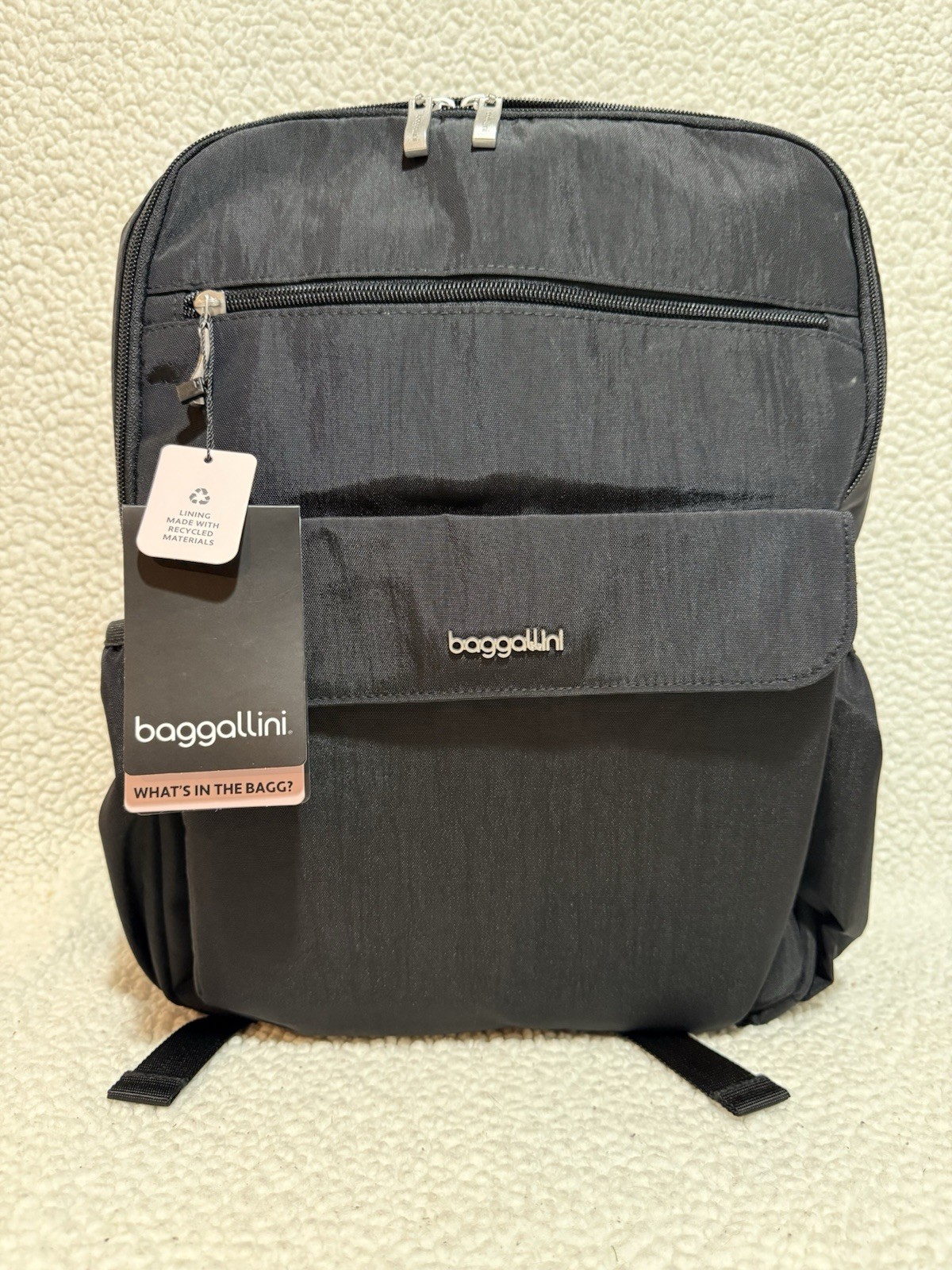 NWT Baggallini Everyday Laptop Backpack Black
