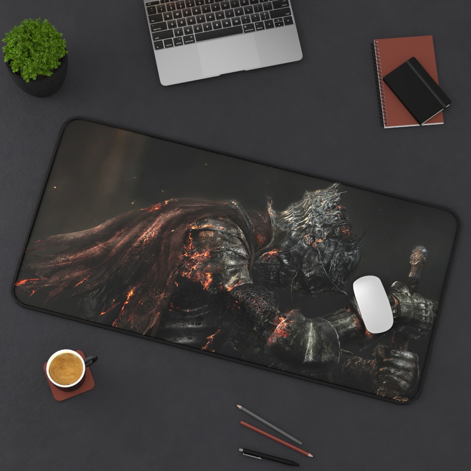 Dark Souls 3 (Souls Of Cinder) Knight Desk Mat | Dark Fantasy Gaming Mousepad