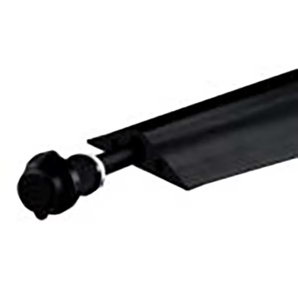 Checkers Cable Protector, 1-3/8 in H, 5 ft L, 5-3/4 in W, 1 Channel, Rubber,