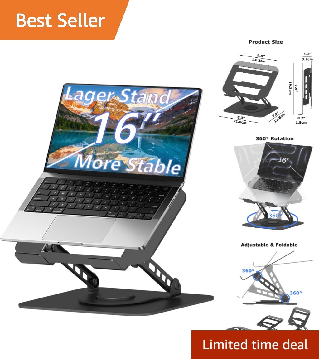 Sturdy Metal Laptop Stand - Adjustable & Heat Dissipating for MacBook Air/Pro