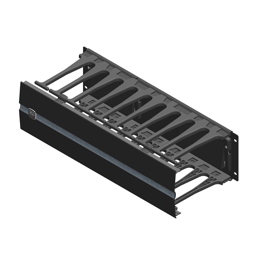 Chatsworth 35441-702 2U x 19" EIA x 8.2"D Single-Side Horizontal Cable Manager