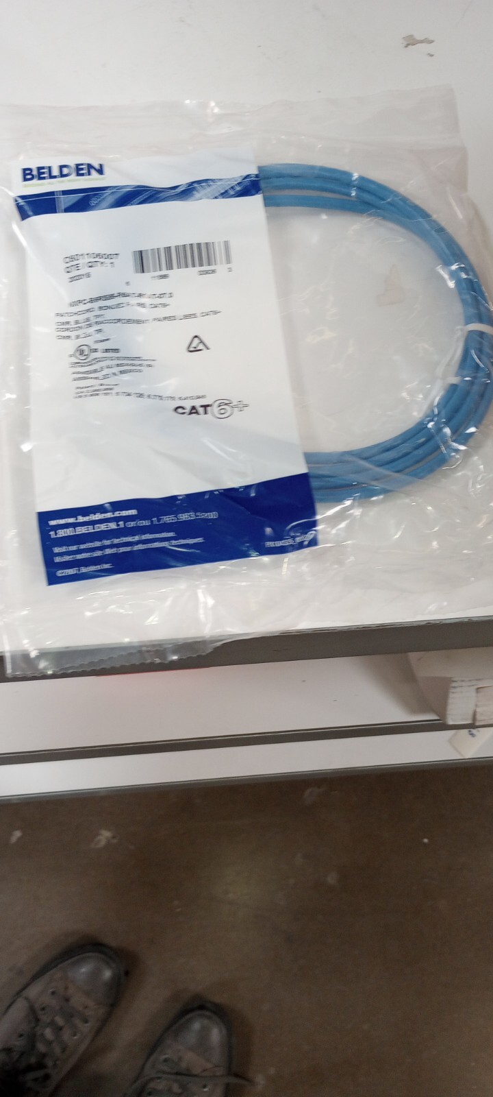 BELDEN C601106007 Ethernet Cable, Cat6, RJ45 Plug t- RJ45 Plug, BLUE 7FT   (51)