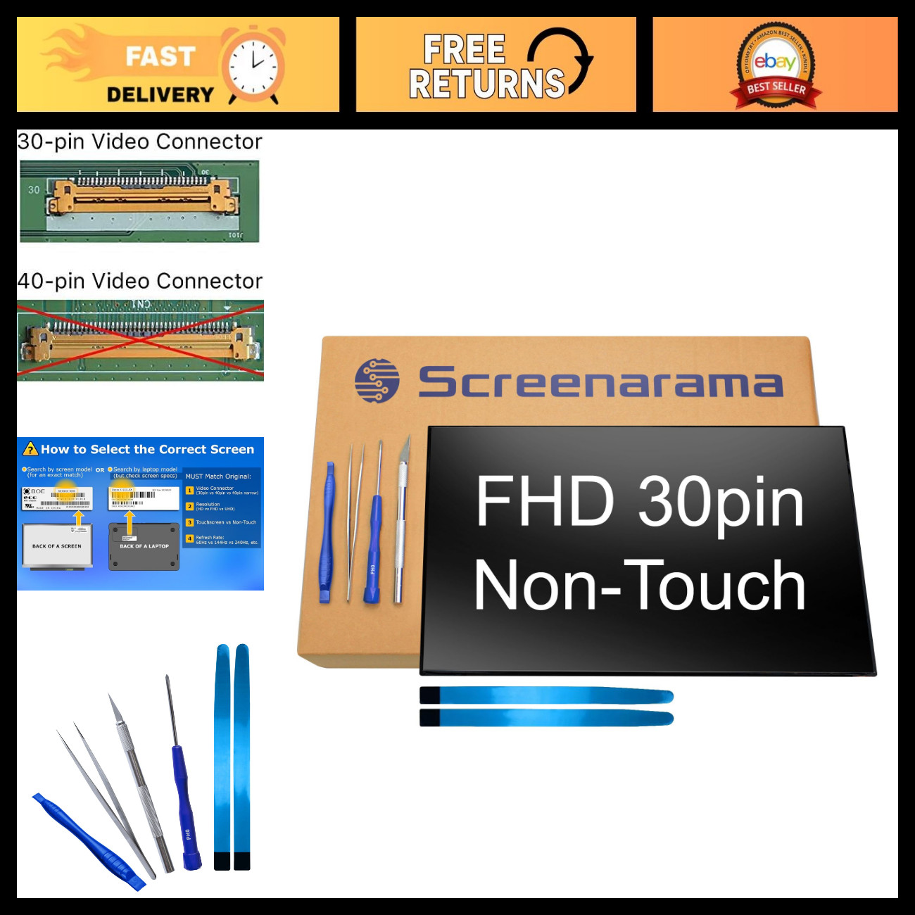 High-Quality Screen Replacement for HP Probook 450 455 G8 G9 - LCD Display Panel