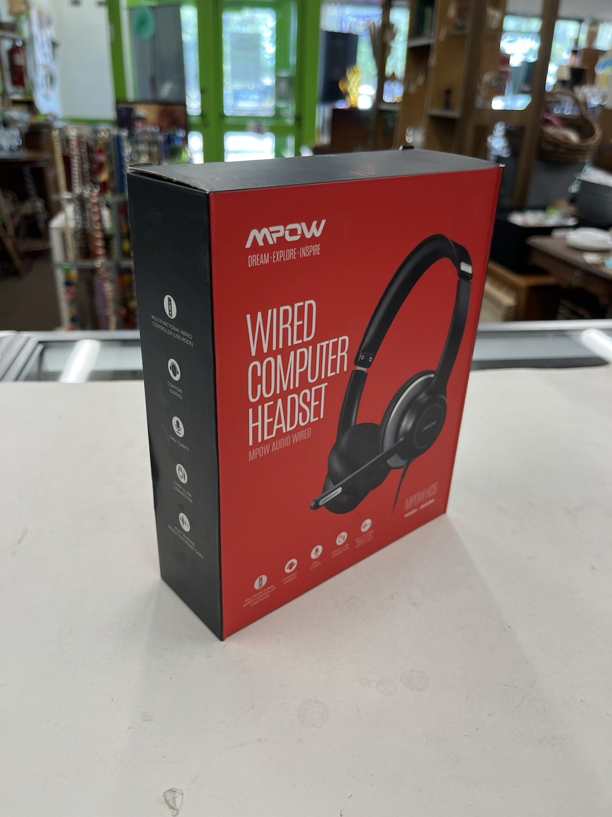 Mpow HC6 USB Headset w Microphone, Comfort-fit, On-Ear 3.5 mm Jack Call Center