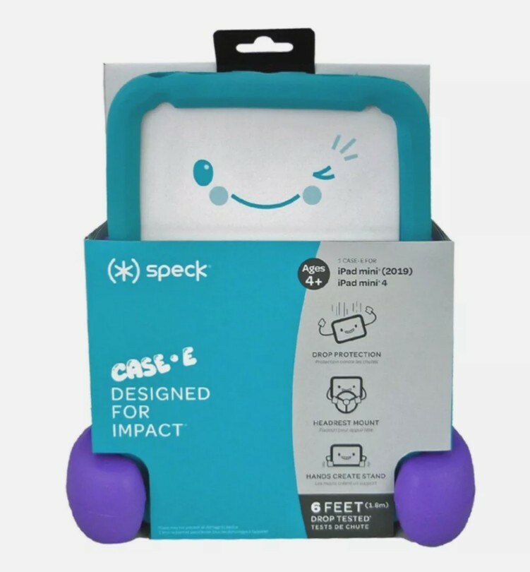 Speck Case-E Fits iPad Mini 4 (2019) Case for Kids Aquamarine Blue / Purple NEW
