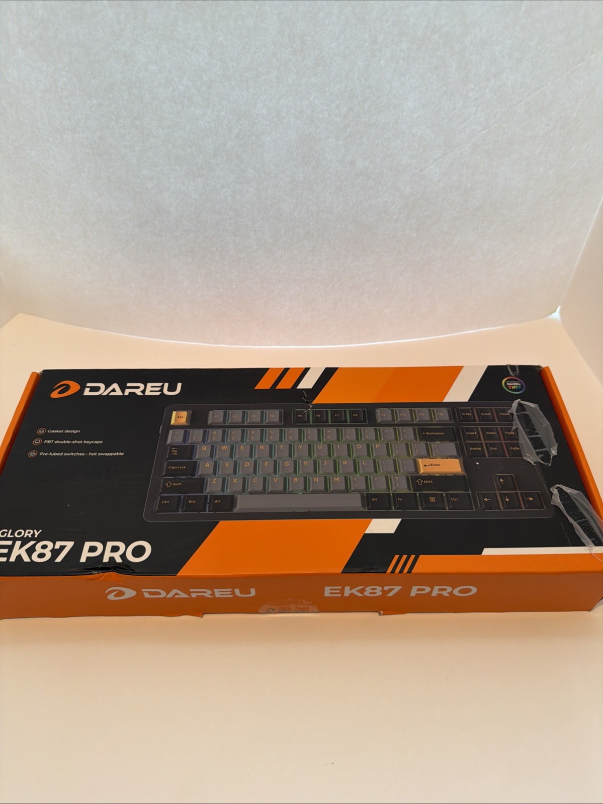 DAREU EK87PRO Wireless TKL 80% US Layout Mechanical Keyboard Red Switch Black
