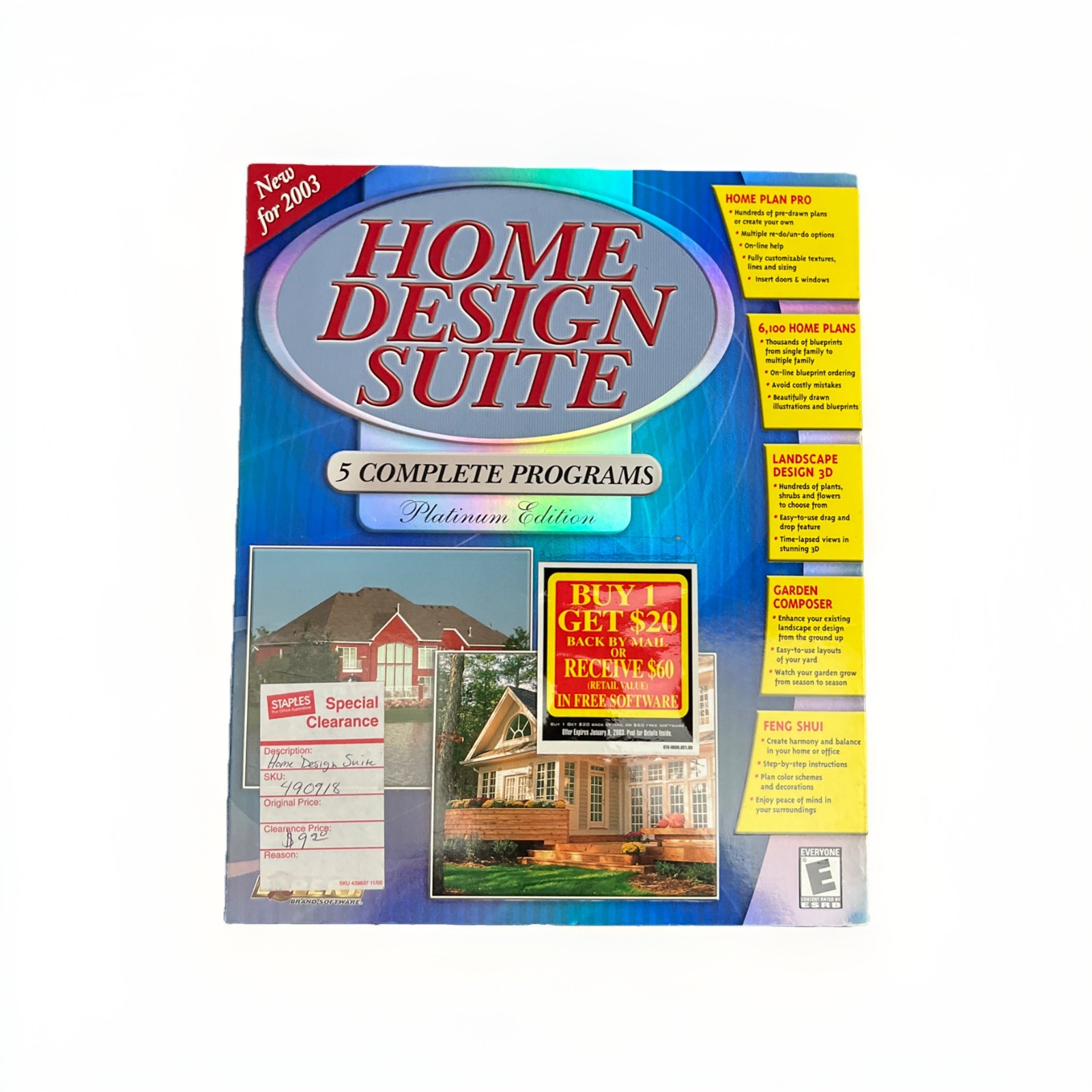 Home Design Suite Platinum Edition Version PC Big Box CD-ROM - Brand New