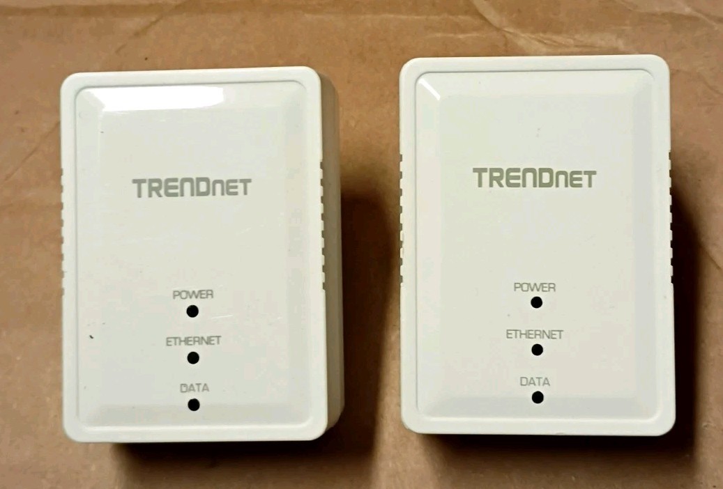 New TRENDnet TPL-406E2K Powerline 500 AV Nano Adapter Kit Ethernet Extender 