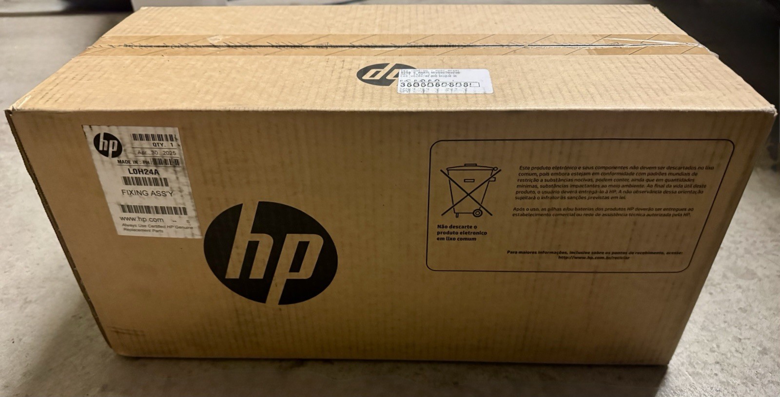 HP L0H24A Genuine Maintenance Kit for M60x, E60055, M634z Printers New Sealed