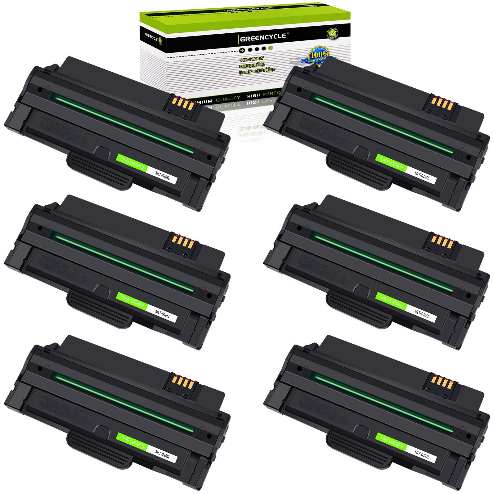 6PK MLT-D105L MLT-D105S Toner Cartridge Fits For Samsung ML-1910 ML-2525W SF-650