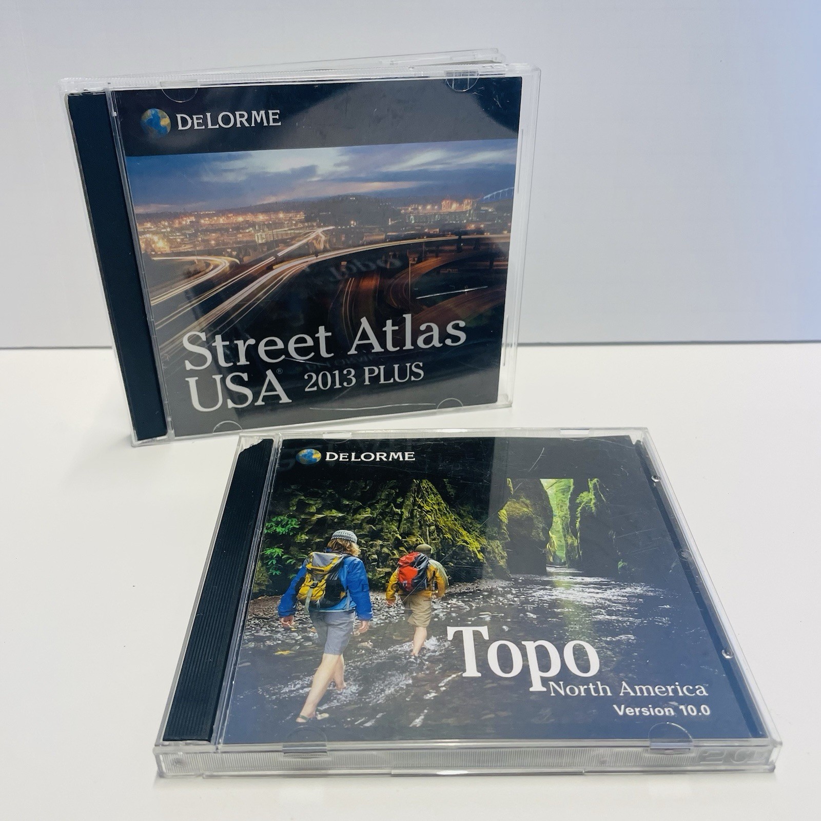Delorme Topo North America 10.0 GPS w/ Delorme Street Atlas USA 2013 DVD ROMS