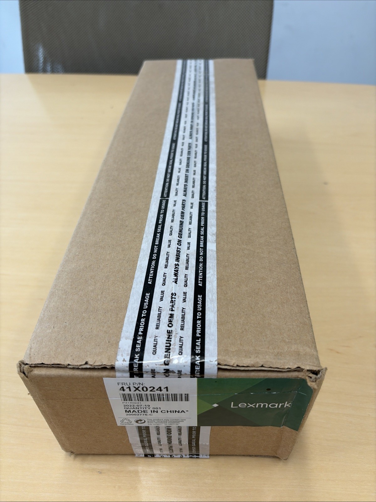 Lexmark Charge Roller HVPS 41X0241 Genuine New OEM Sealed Box