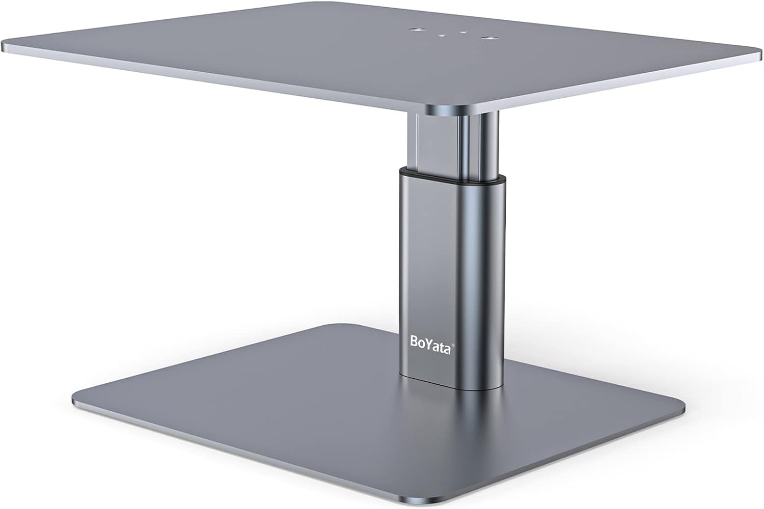 BoYata Monitor Stand, Adjustable Riser Metal Computer Space Grey 