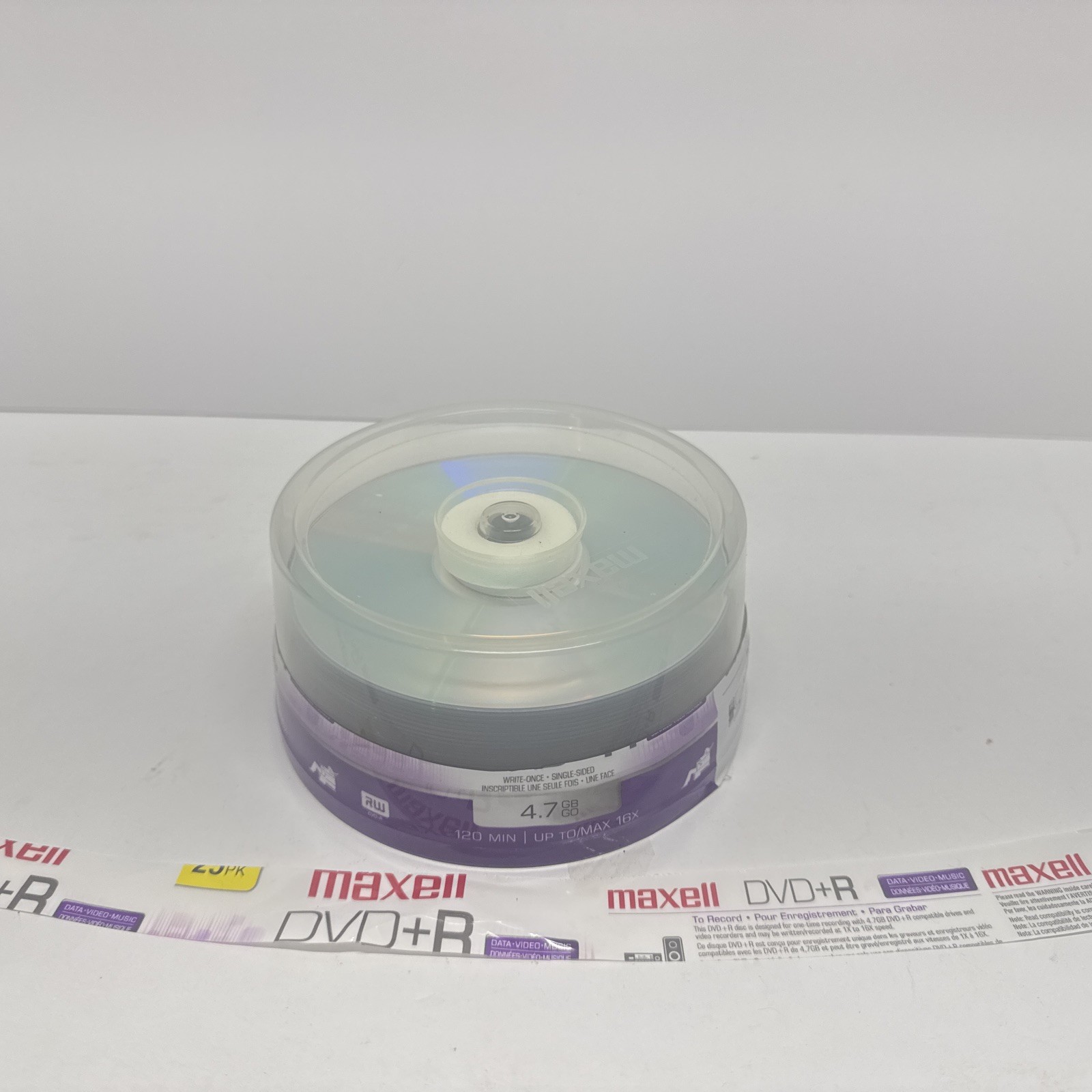 Maxell 639011 DVD Recordable Media - DVD+R - 16x - 4.70 GB - 25 Pack Spindle