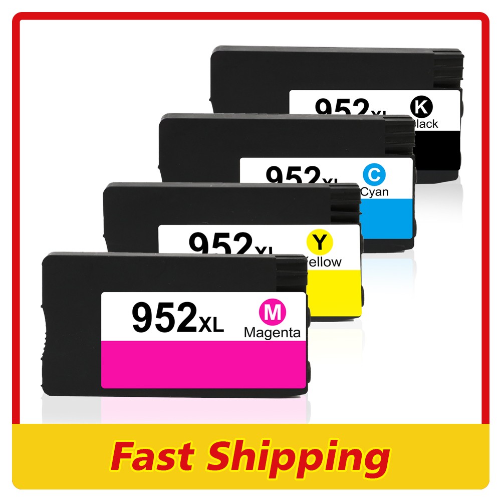 4x 952 XL Ink Cartridges for HP Officejet Pro 7720 8210 8710 8714 8715 8720 8725