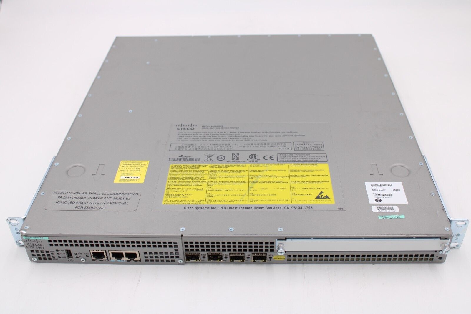 Cisco ASR 1001 Gigabit SFP Rack Mountable Wired Router 1x PSU TESTED