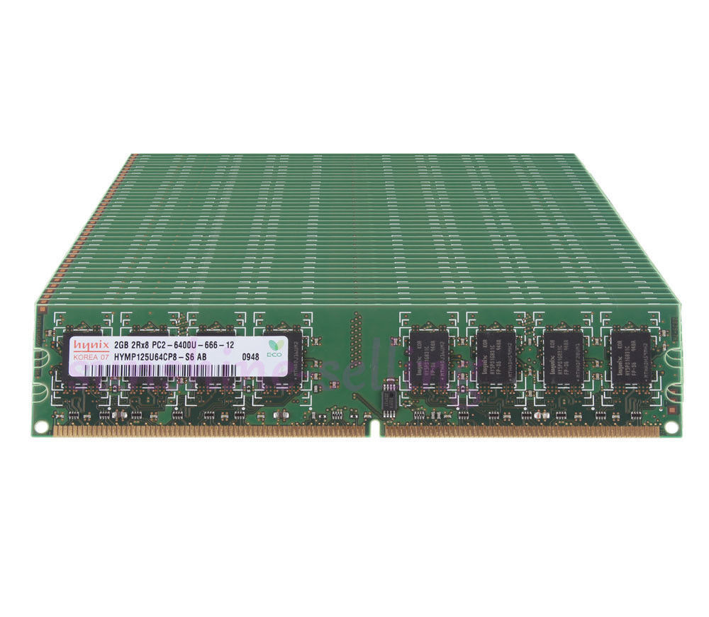 Lot Hynix 10pcs 2GB 2RX8 PC2-6400U DDR2 800MHz RAM Memory DIMM Desktop Intel-Kit