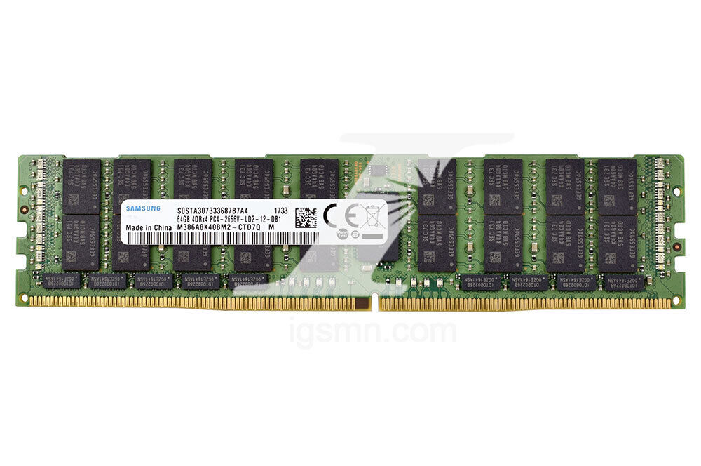 Dell 4JMGM 64GB 4Rx4 PC4-21300 DDR4-2666 CL19 ECC LRDIMM Server Memory