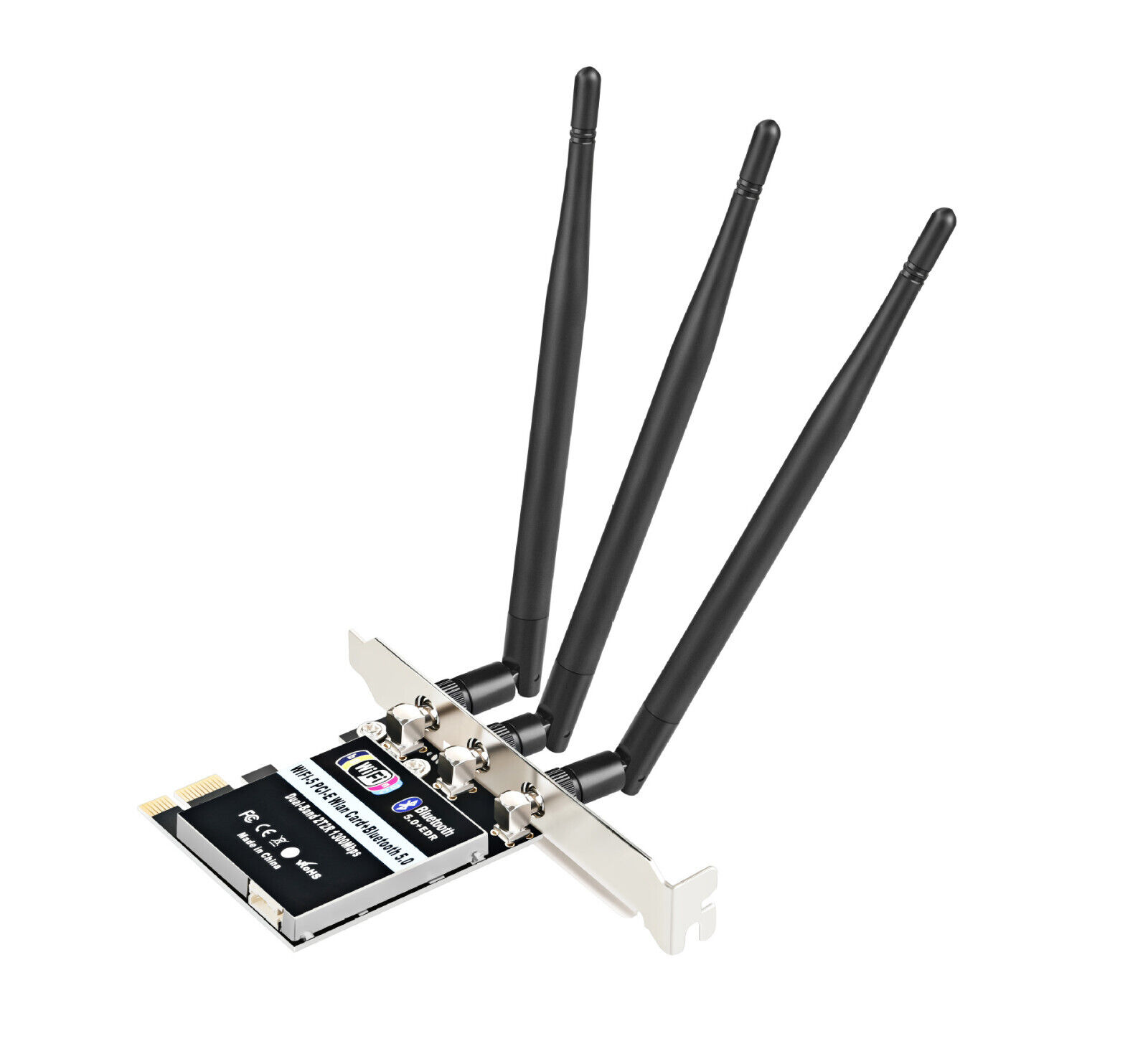 Dbit 1300Mbps 2.4G/5.8GHz Wireless PCI-E WLAN Card WiFi Adapter 3*5dBi Antennas