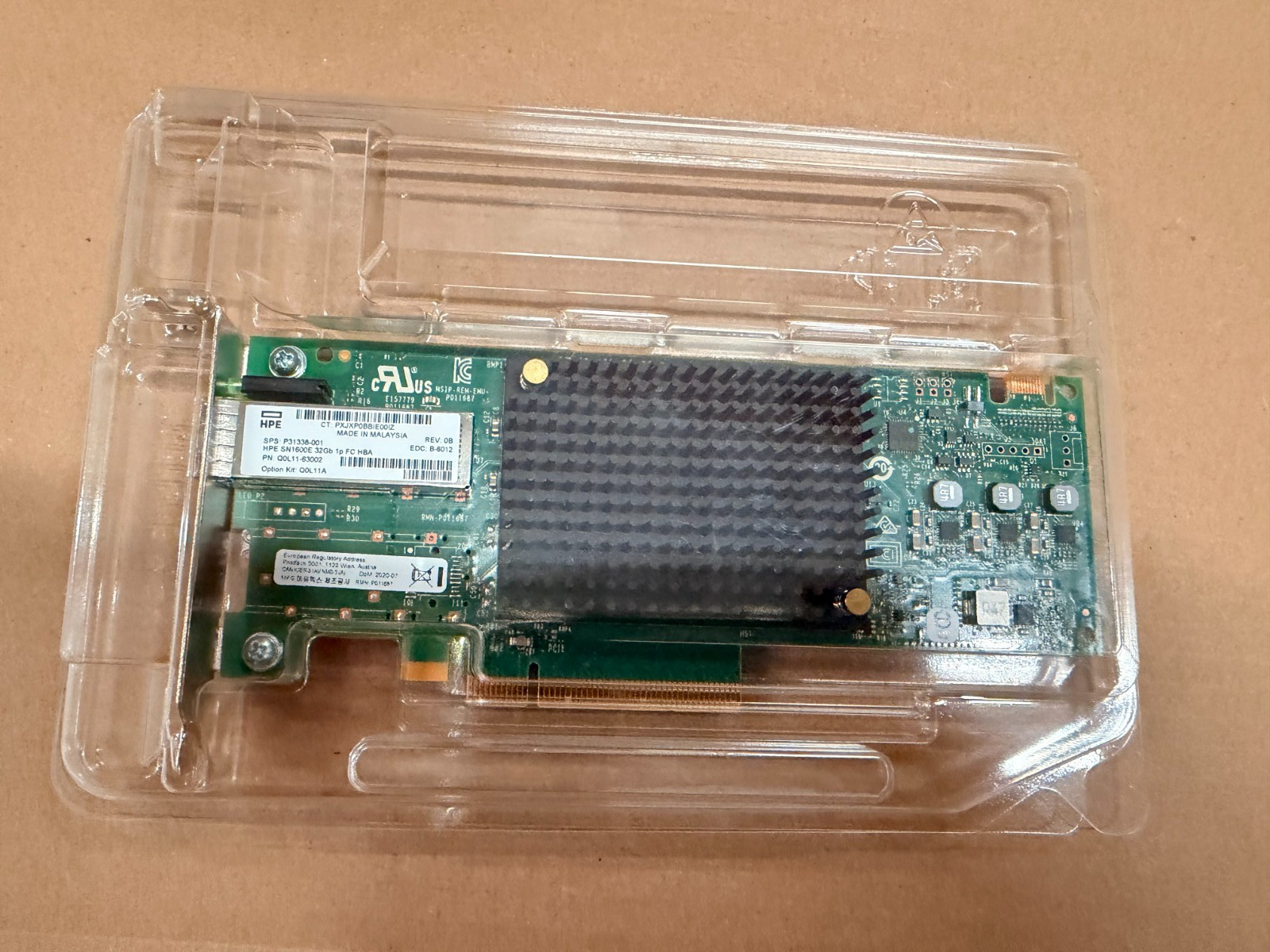 HPE SN1600E 32GB Single Port Fibre Channel Host Bus Adapter P31338-001 Q0L11A