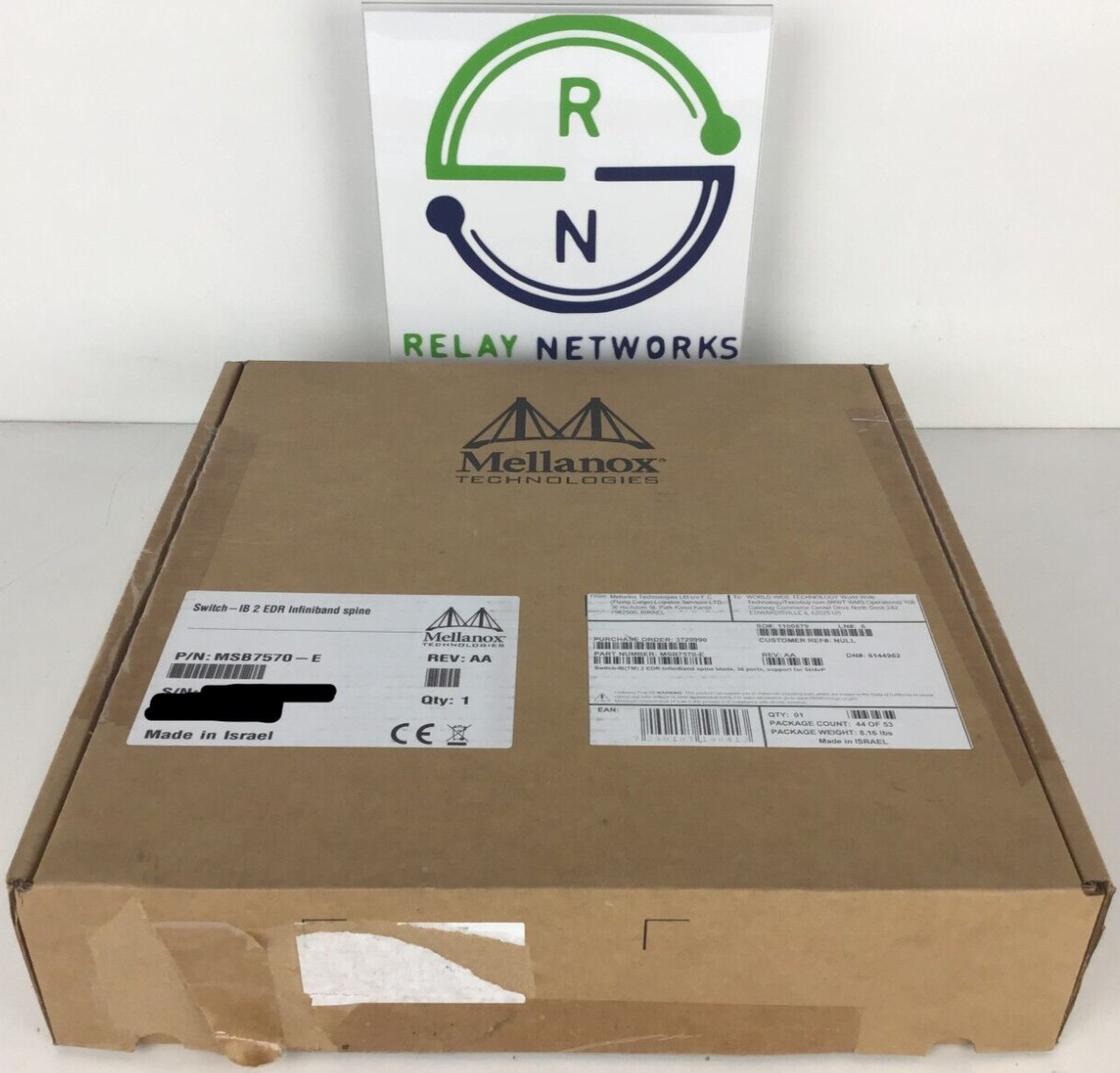 New/Open Box Mellanox MSB7570-E 1U 36-PORT EDR 100GB QSFP28 Infiniband Spine