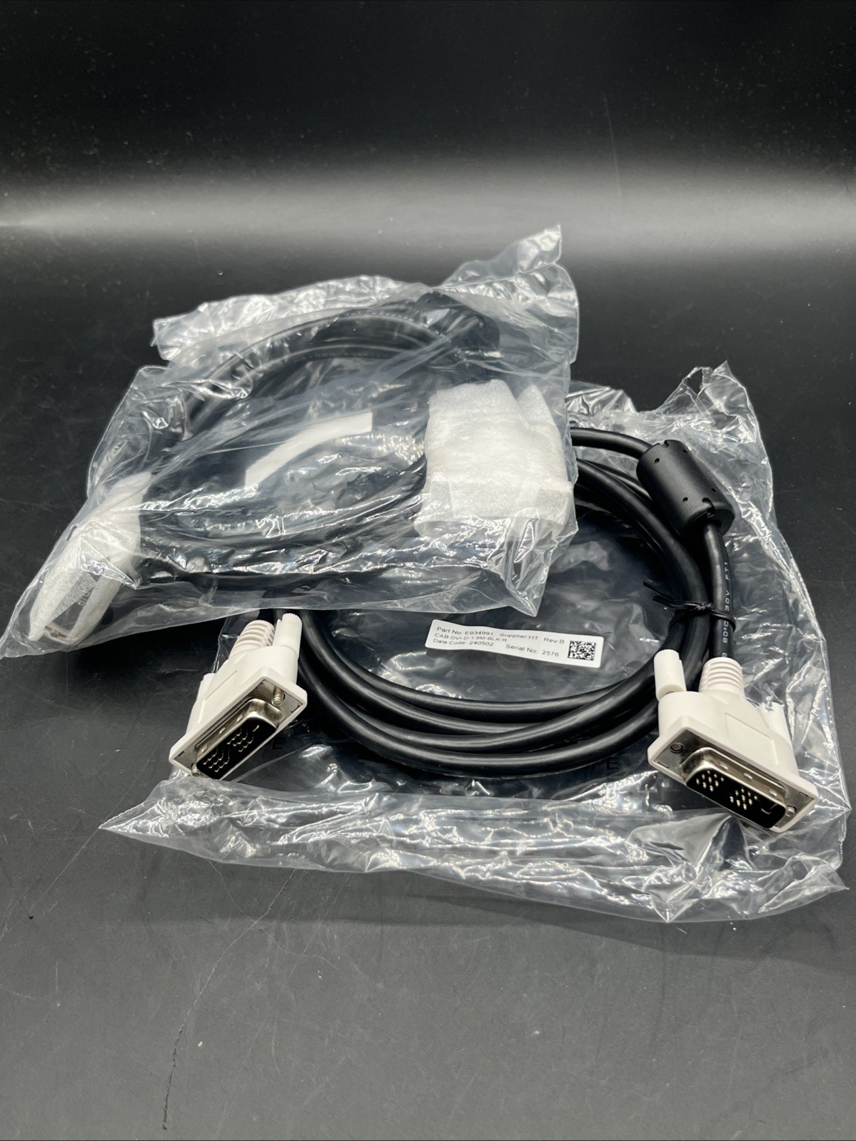 2 PACK of NEW DVI Cable M-M DVI-D 5ft Long Cord 18-Pin Monitor Cable
