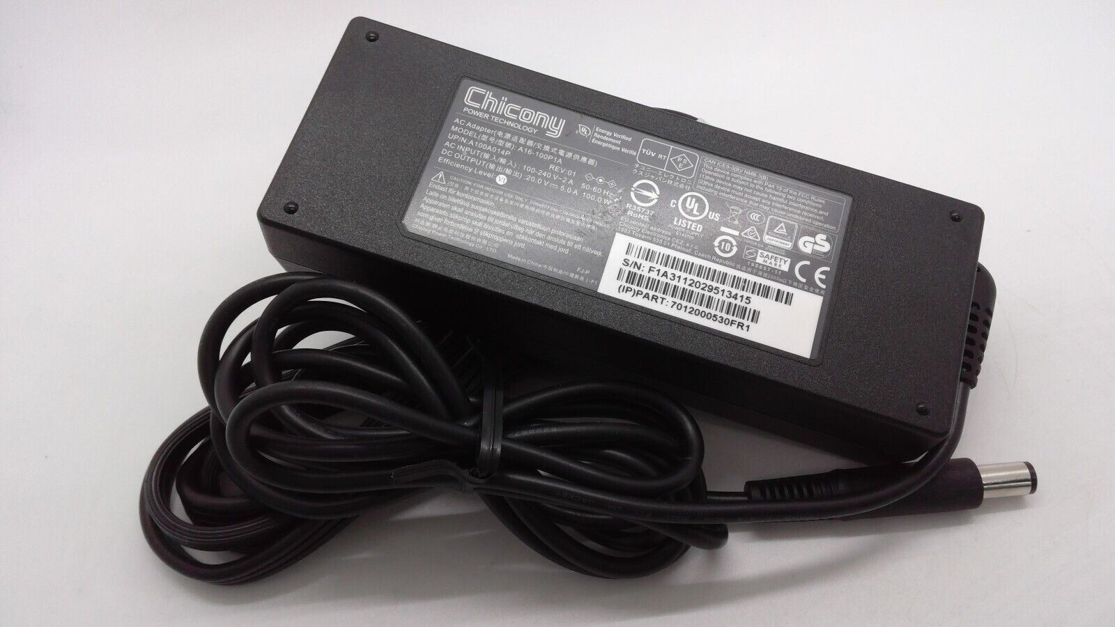 OEM Chicony A16-100P1A Laptop AC Adapter 20V 5A 100W 7.5x5.0mm