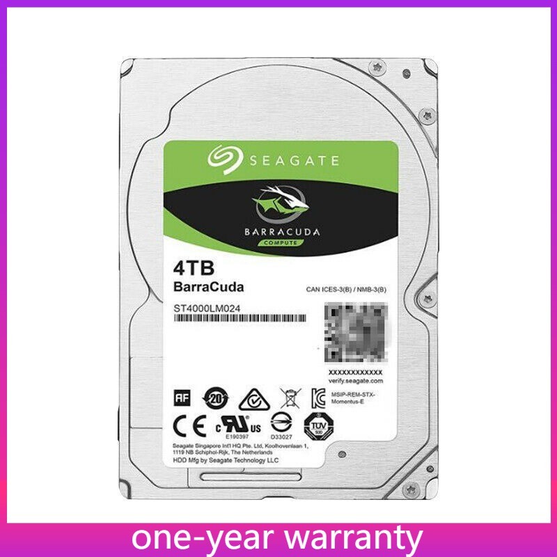 BarraCuda Seagate Barracuda ST4000LM024 4TB 2.5" SATA Internal Hard Drive 15mm H