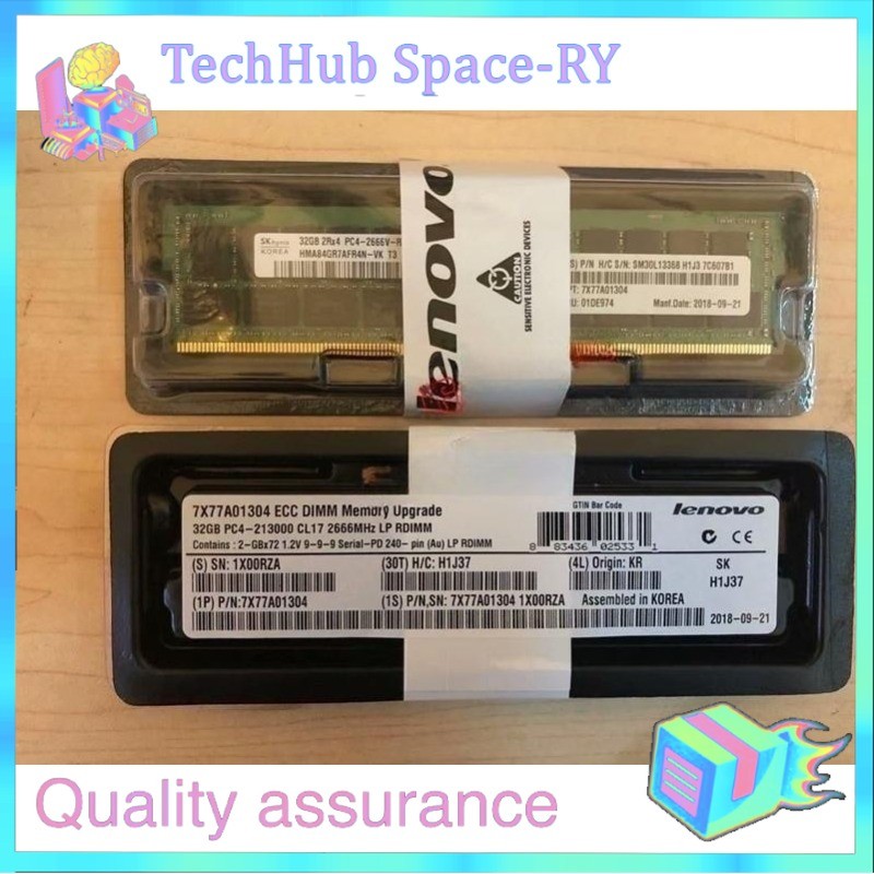 Lenovo IBM 01DE974 7X77A01304 32GB 2Rx4 DDR4 PC4-2666V RDIMM SR650 Server Memory