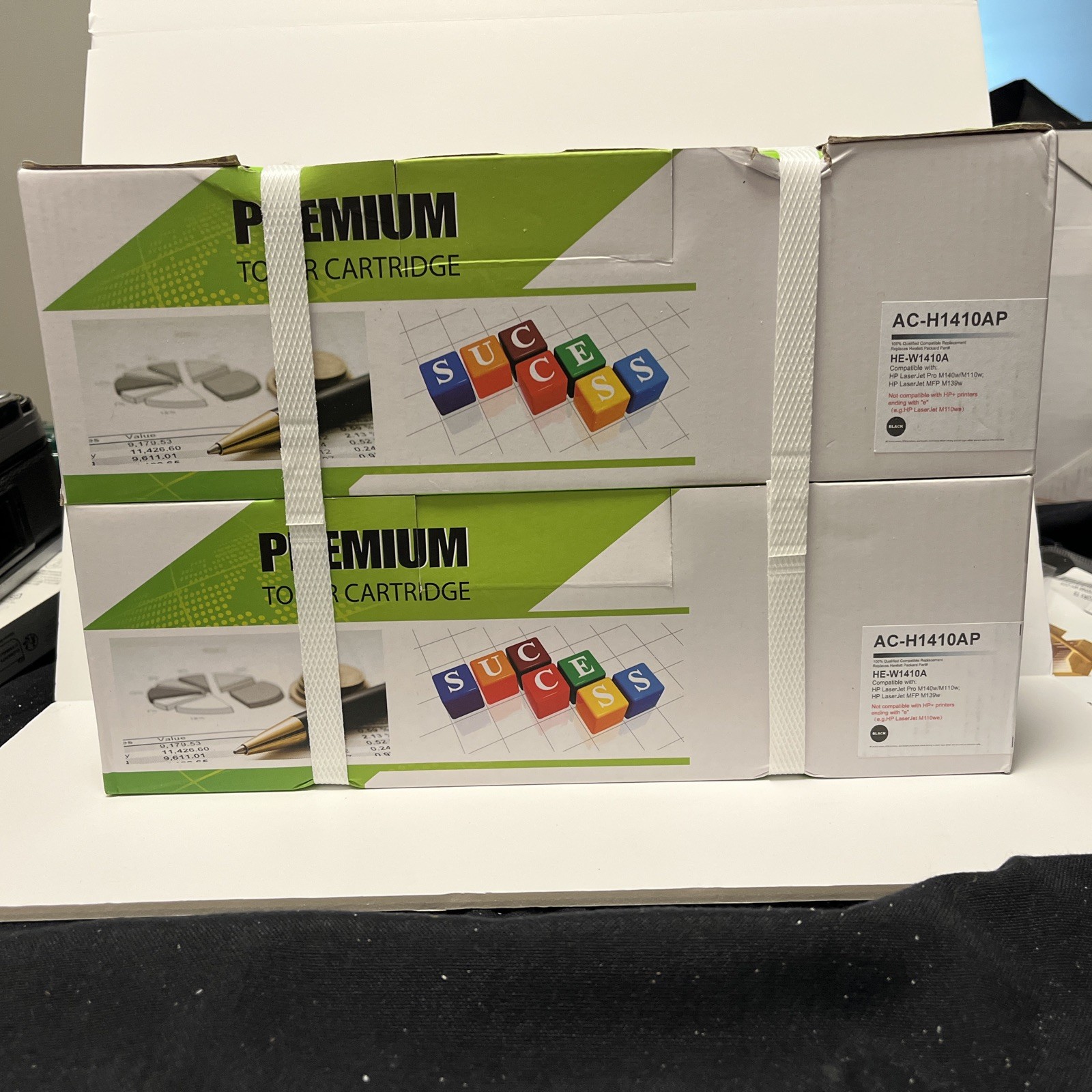 (2) Black Premium Toner Cartridge AP-H1410Ap  W1410A HP LaserJet M1410/M110w