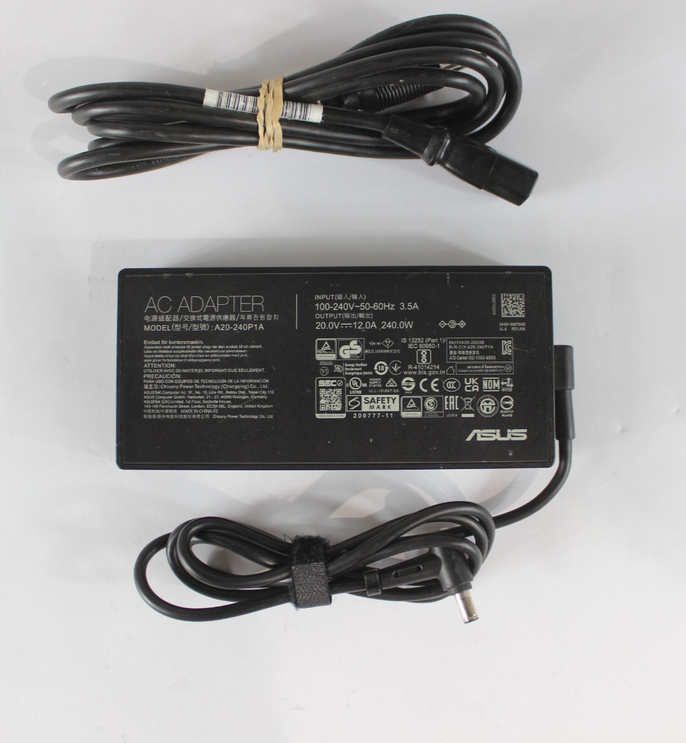 ASUS ROG  240W AC Adapter Laptop Charger A20-240P1A 20V 12A 6.0mm ADP-240EB B