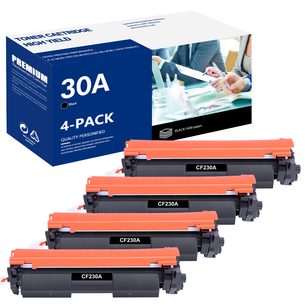 4PK CF230A 30A Toner High Yield for HP Laserjet Pro M203dw MFP M227fdw M227fdn