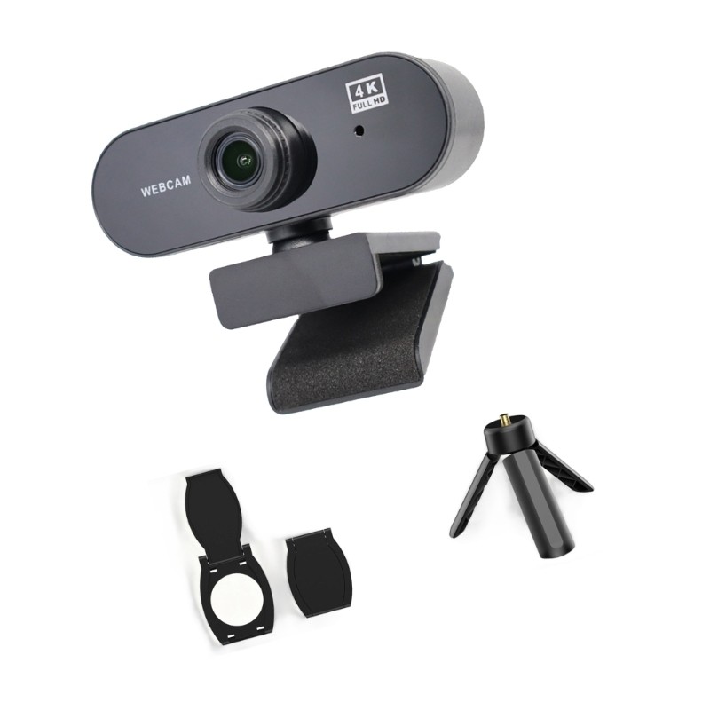 Webcam Kit for Online Meetings and Learning 1080P/2K/4K Adjustable Stand Cover