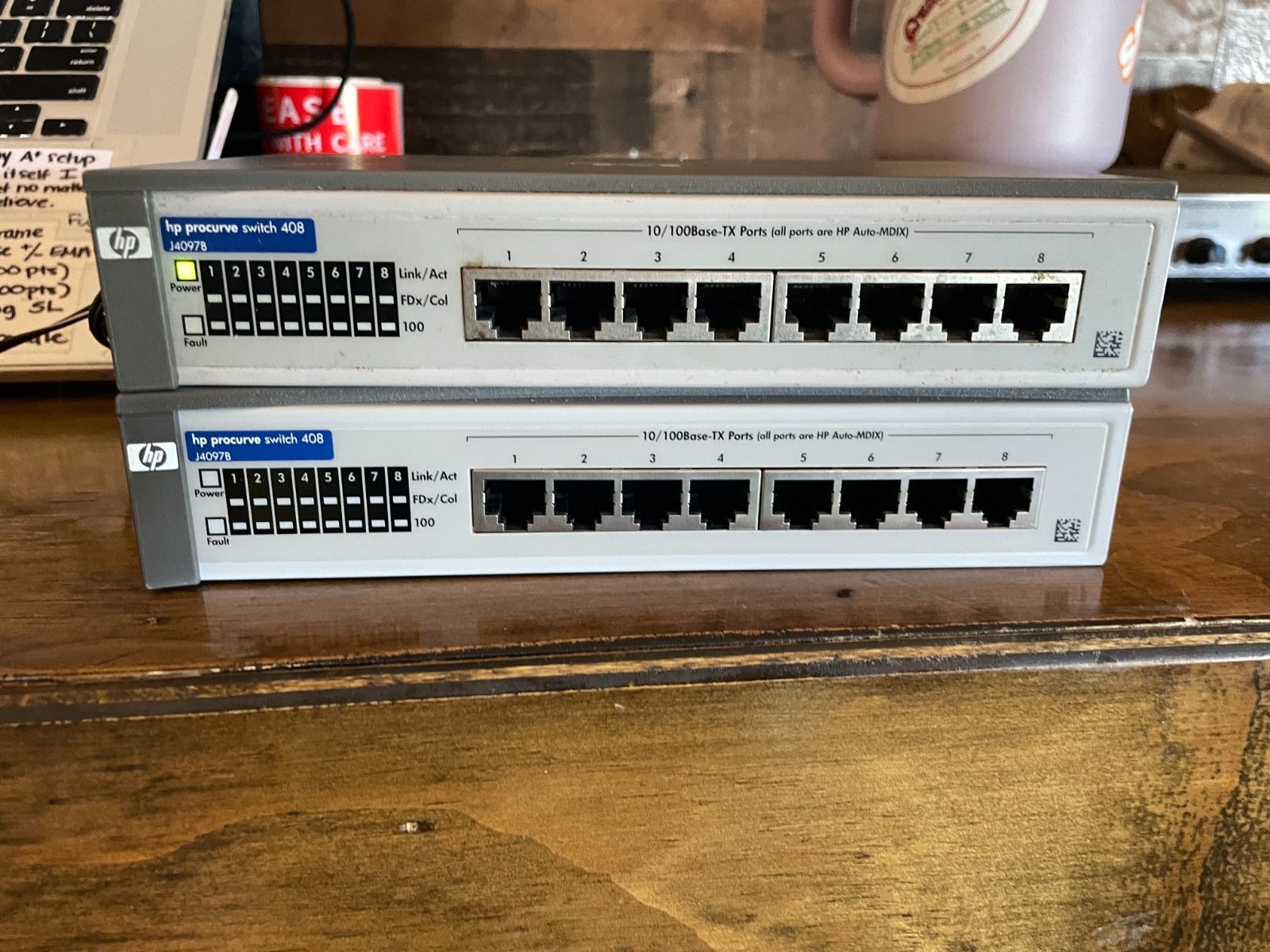 Lot 2 - HP ProCurve (J4097B) 8-Ports External Switch (1 power cord)