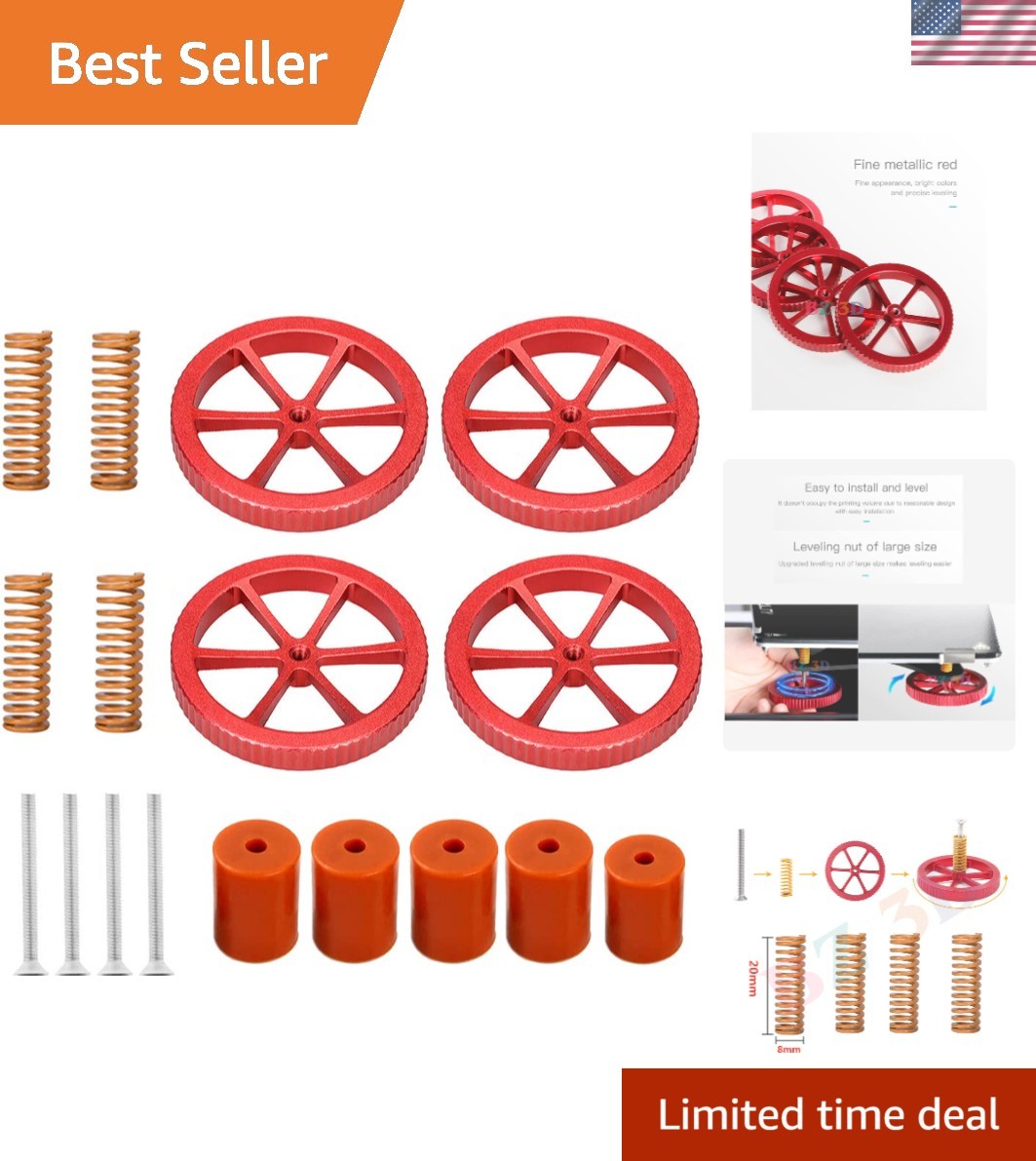 Ender 3 Springs Upgrade Kit,4Pcs Metal Leveling Nuts+ 4Pcs Hot Bed Springs +5...