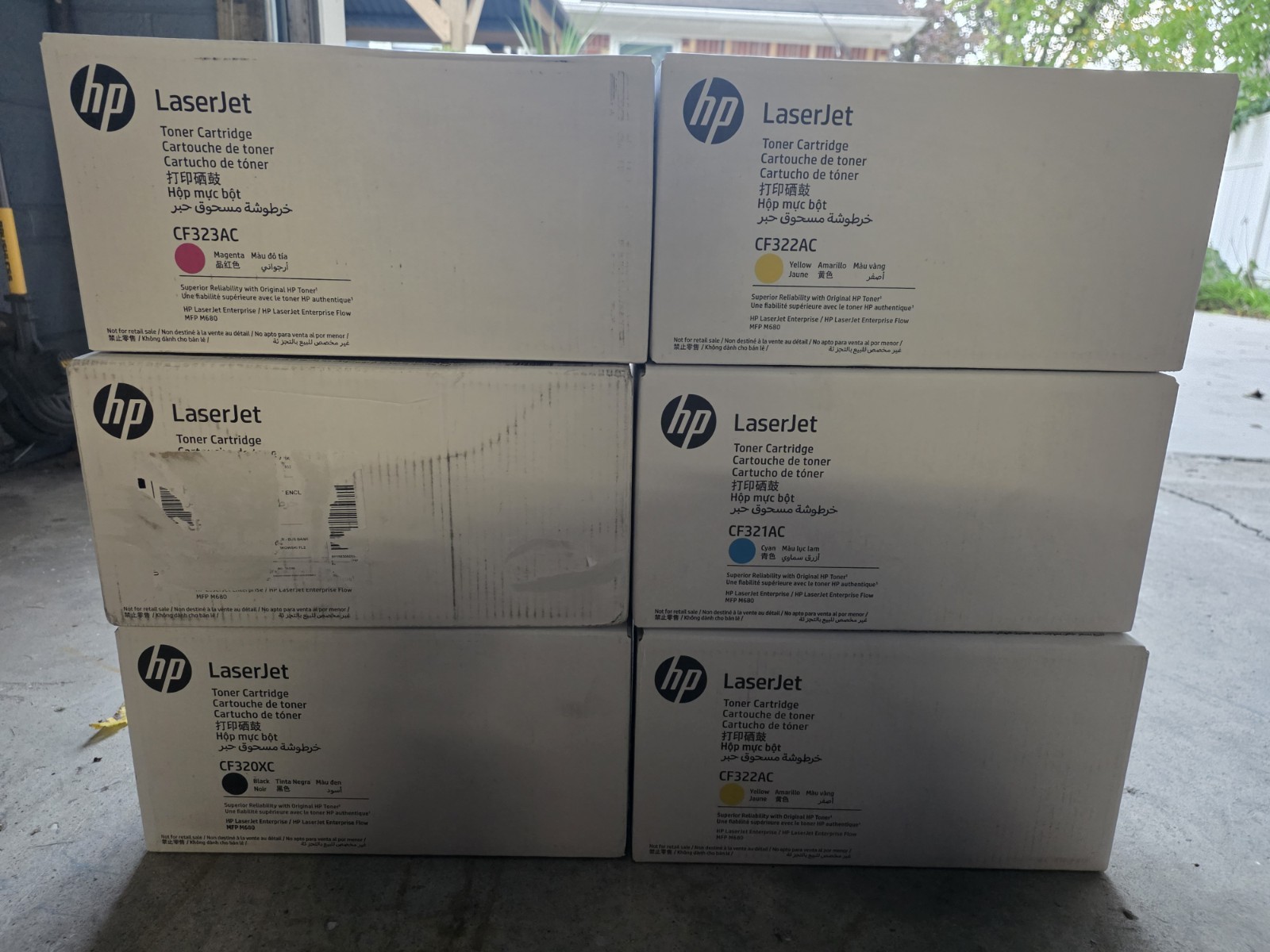 New Genuine HP CF320XC CF321AC CF322AC CF322AC CF323AC CF323AC NEW. 